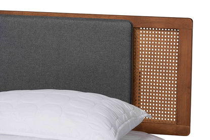 Baxton Studio - Eliseo Full Size Bed - MG0005-Rattan-Full view 4