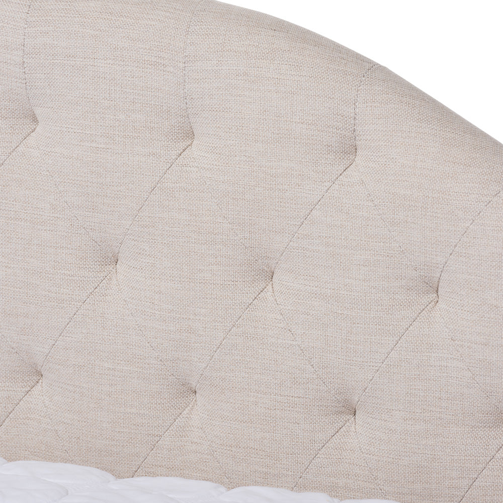 Baxton Studio - Eliza Queen Size Daybed with Trundle in Light Beige - CF8940-Light Beige-Daybed-Q/T view 6