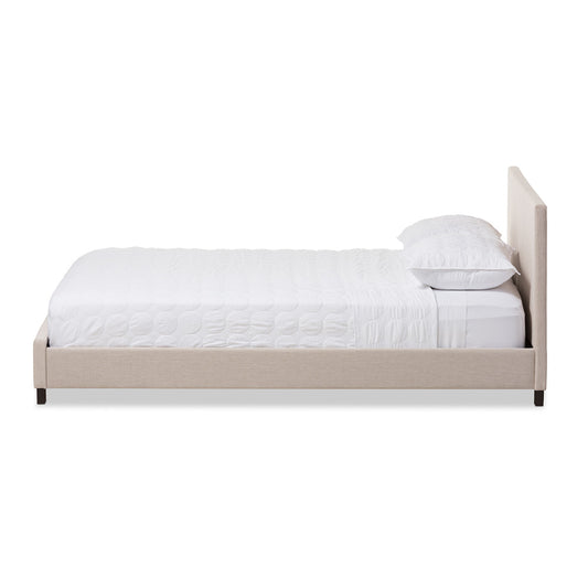Baxton Studio - Elizabeth Full Size Bed in Beige - IDB048-Beige-Full view 2
