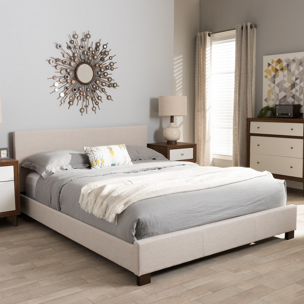 Baxton Studio - Elizabeth Full Size Bed in Beige - IDB048-Beige-Full view 5