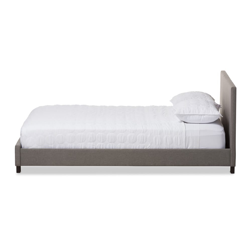 Baxton Studio - Elizabeth Full Size Bed in Grey - IDB048-Grey-Full view 2