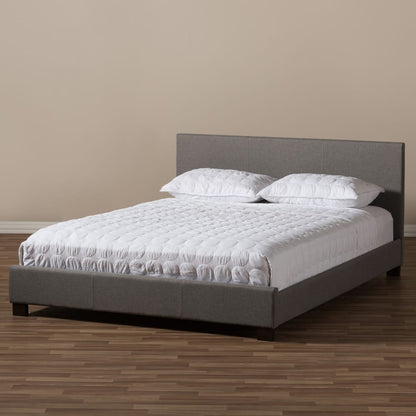 Baxton Studio - Elizabeth Full Size Bed in Grey - IDB048-Grey-Full view 6
