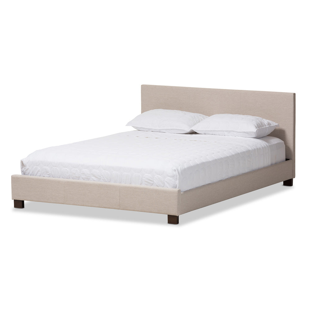 Baxton Studio - Elizabeth Queen Size Bed in Beige - IDB048-Beige-Queen view 1
