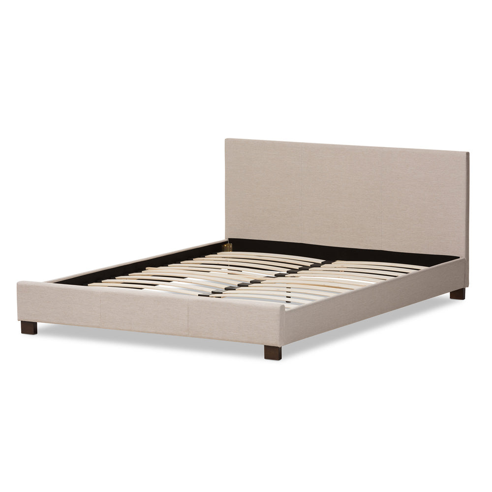 Baxton Studio - Elizabeth Queen Size Bed in Beige - IDB048-Beige-Queen view 3