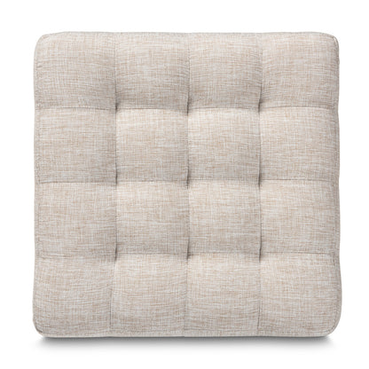 Baxton Studio - Elladio Set of 2 Ottomans in Beige - BBT5127-Beige-Otto view 2