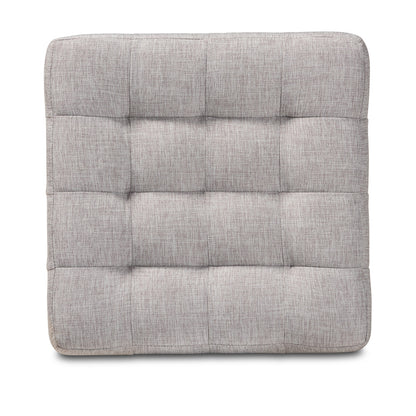 Baxton Studio - Elladio Set of 2 Ottomans in Grayish Beige - BBT5127-Greyish Beige-Otto view 2