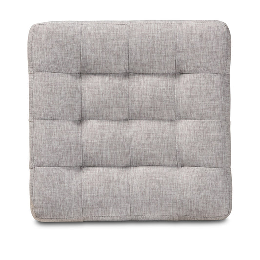Baxton Studio - Elladio Set of 2 Ottomans in Grayish Beige - BBT5127-Greyish Beige-Otto view 2