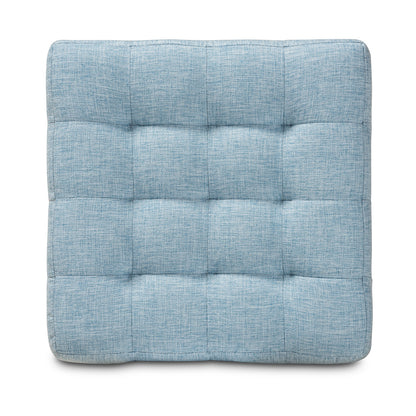 Baxton Studio - Elladio Set of 2 Ottomans in Light Blue - BBT5127-Light Blue-Otto view 2