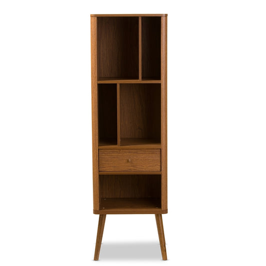 Baxton Studio - Ellingham Storage Cabinet in "Walnut" Brown - FP-6785-Walnut view 2