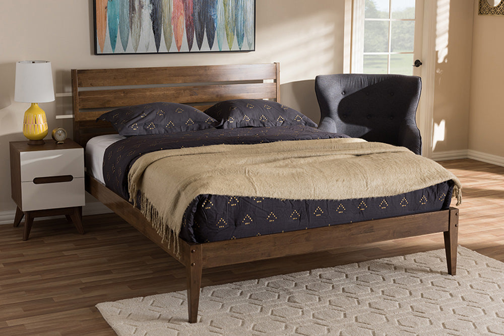 Baxton Studio - Elmdon Full Size Bed - SW8066-Walnut-M17-Full view 5