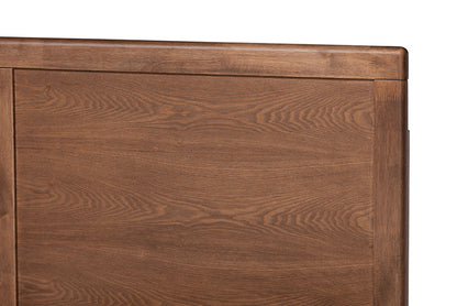 Baxton Studio - Eloise Full Size Bed - Eloise-Light Grey/Ash Walnut-Full view 4
