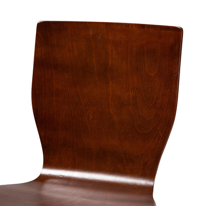 Baxton Studio - Elsa Set of 2 Dining Chairs in "Walnut" Dark Brown  - RT364-TBL Elsa Dining Chair view 4