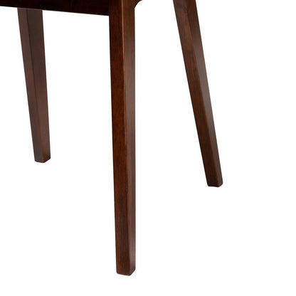 Baxton Studio - Elsa Set of 2 Dining Chairs in "Walnut" Dark Brown  - RT364-TBL Elsa Dining Chair view 5