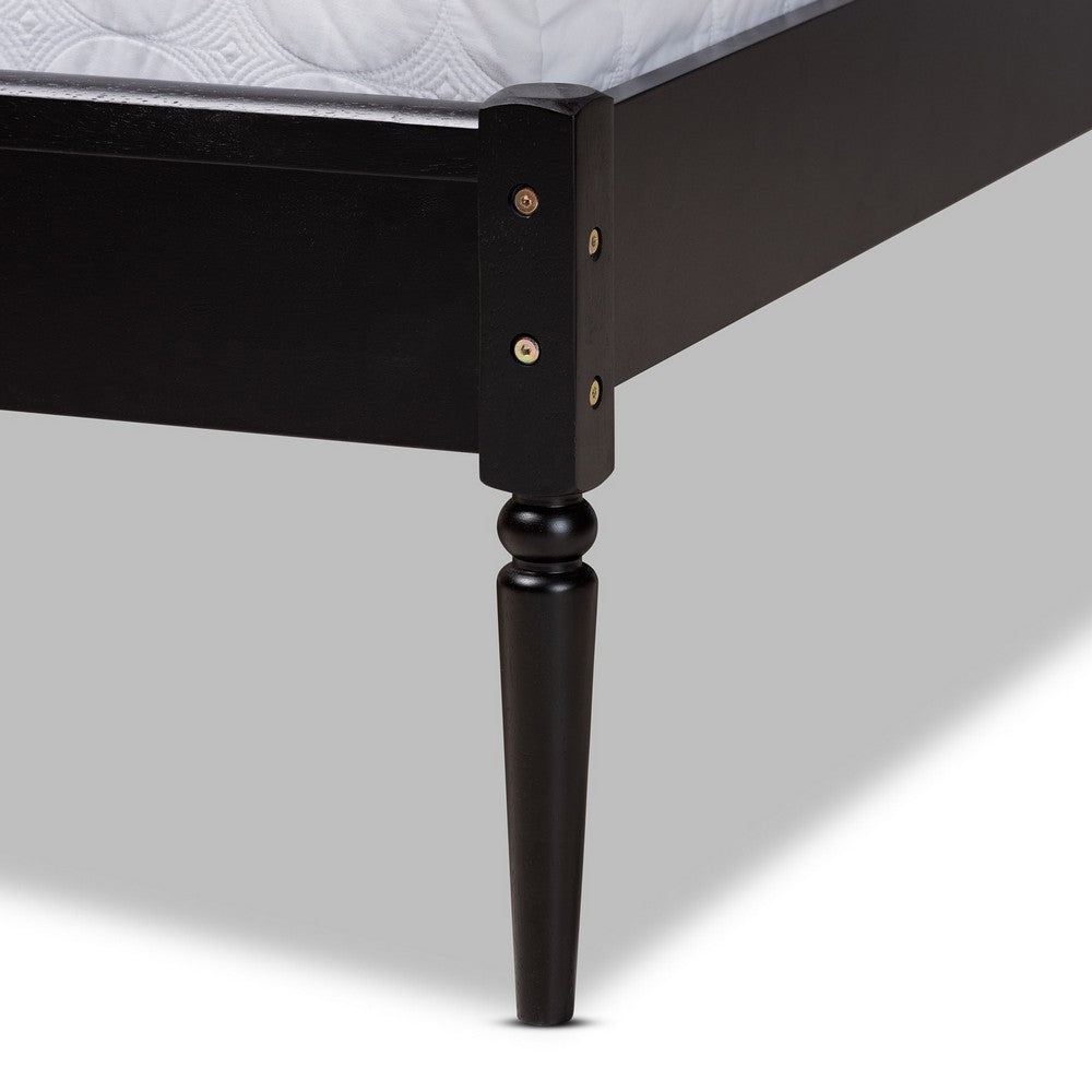 Baxton Studio - Elston Queen Size Bed in Brown/charcoal - MG0056-Walnut Rattan/Black-Queen view 5