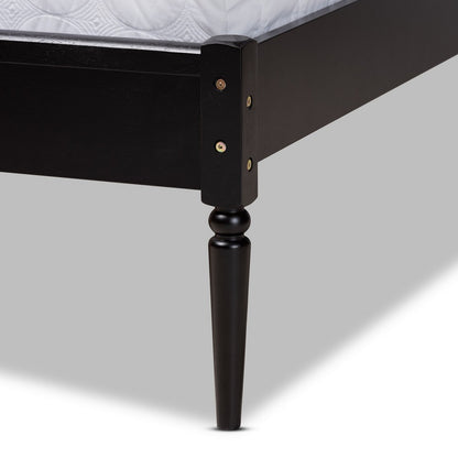Baxton Studio - Elston Queen Size Bed in Brown/charcoal - MG0056-Walnut Rattan/Black-Queen view 5