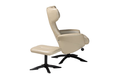 Baxton Studio - Elwood Chair with Footstool - BT-70837-04-Beige-LoungeChair view 4