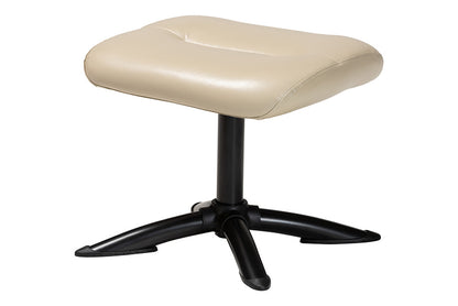 Baxton Studio - Elwood Chair with Footstool - BT-70837-04-Beige-LoungeChair view 8