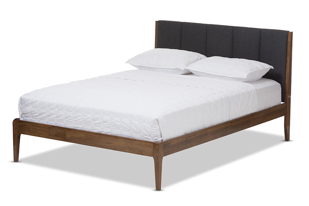 Baxton Studio - Ember King Size Bed - SW8063-Grey/Walnut-M7-King view 1