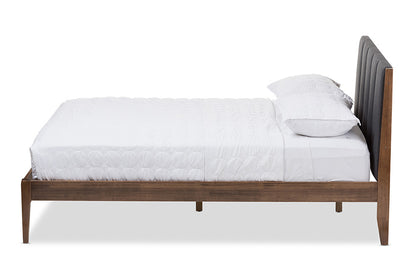 Baxton Studio - Ember King Size Bed - SW8063-Grey/Walnut-M7-King view 2