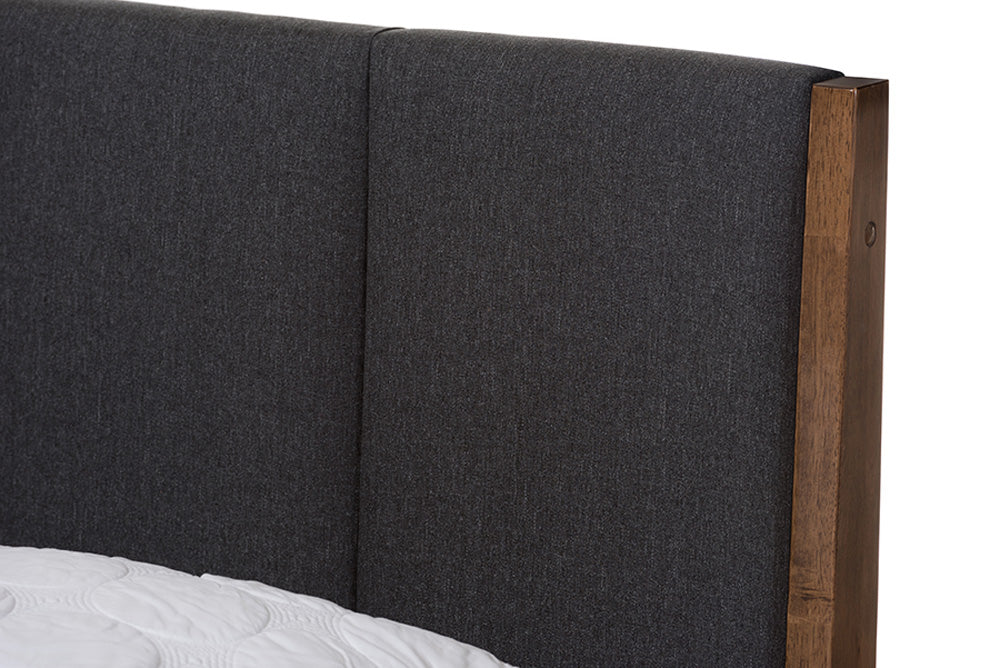 Baxton Studio - Ember King Size Bed - SW8063-Grey/Walnut-M7-King view 4