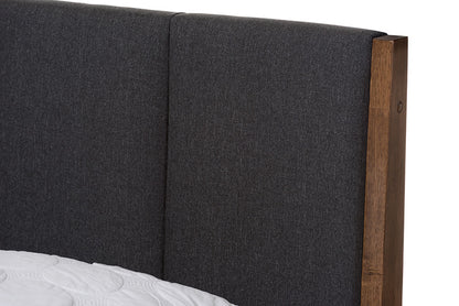 Baxton Studio - Ember King Size Bed - SW8063-Grey/Walnut-M7-King view 4