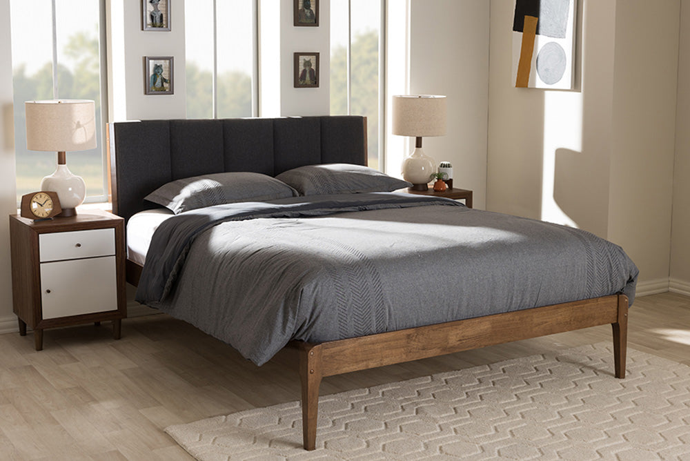 Baxton Studio - Ember King Size Bed - SW8063-Grey/Walnut-M7-King view 5