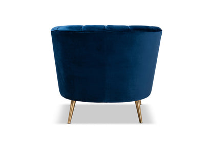 Baxton Studio - Emeline Chair - TSF-66161-Navy/Gold-CC view 4