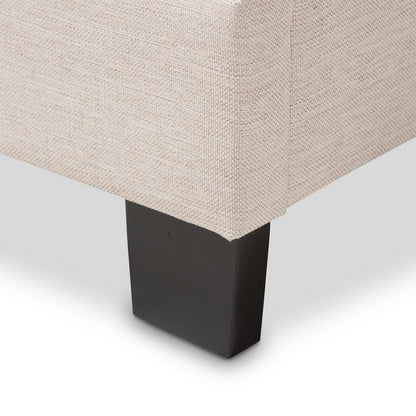 Baxton Studio - Emerson Full Size Bed in Light Beige - CF8747-G-Light Beige-Full view 5