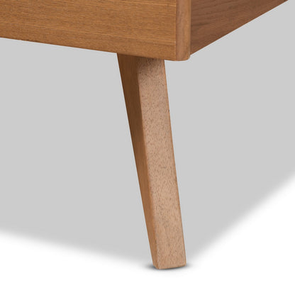 Baxton Studio - Emiko King Size Bed in Walnut Brown  - Emiko-Ash Walnut-King view 5
