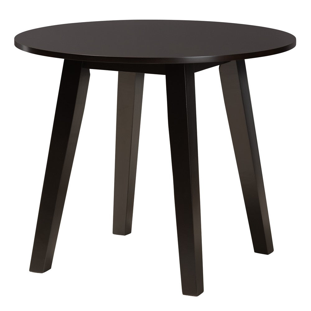 Baxton Studio - Emine Dining Set in Dark Brown/Espresso Brown - Emine-Dark Brown-5PC Dining Set view 3