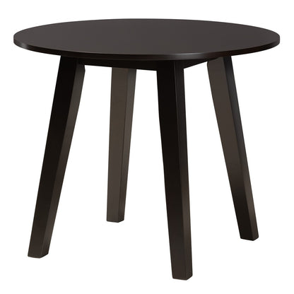 Baxton Studio - Emine Dining Set in Dark Brown/Espresso Brown - Emine-Dark Brown-5PC Dining Set view 3