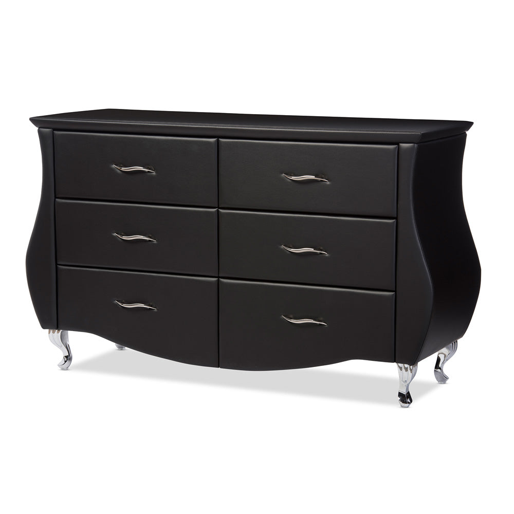 Baxton Studio - Enzo Dresser - BBT2039-Black-Dresser view 1
