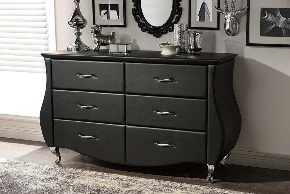Baxton Studio - Enzo Dresser - BBT2039-Black-Dresser view 3