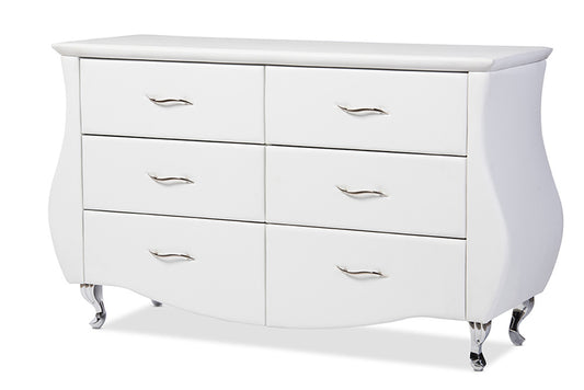 Baxton Studio - Enzo Dresser - BBT2039-White-Dresser view 1