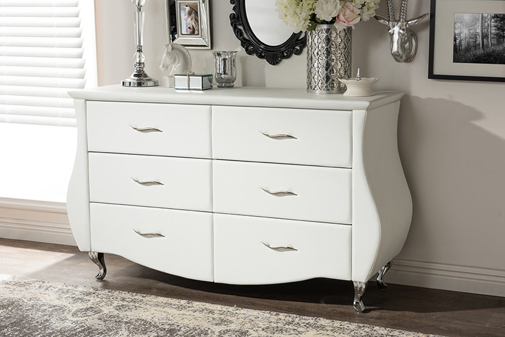 Baxton Studio - Enzo Dresser - BBT2039-White-Dresser view 3