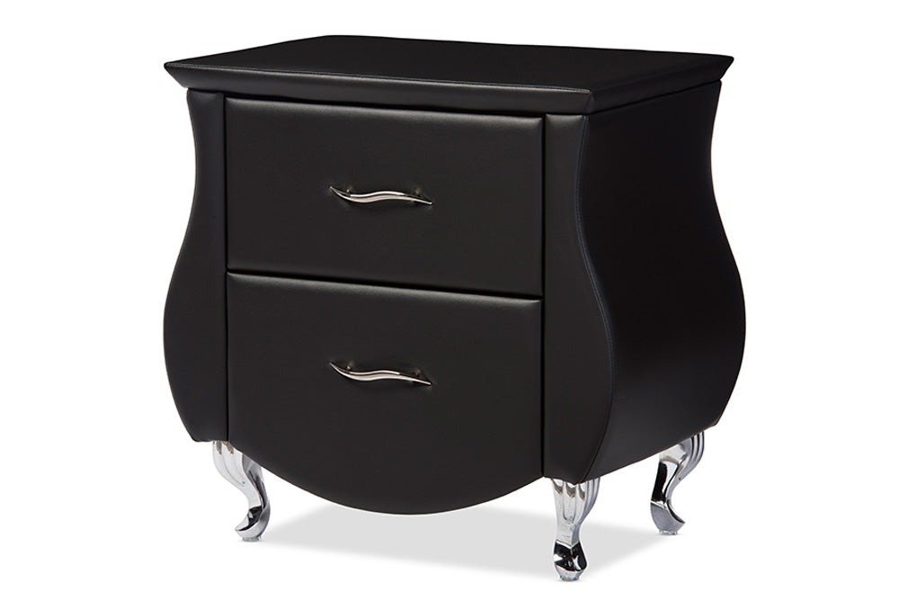 Baxton Studio - Erin Nightstand - BBT3116-Black-NS view 1