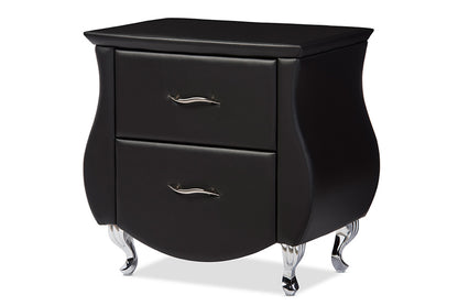 Baxton Studio - Erin Nightstand - BBT3116-Black-NS view 1