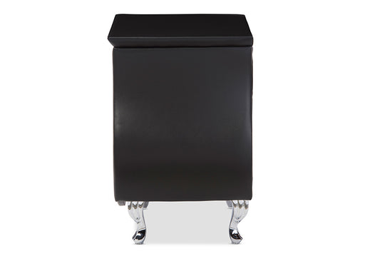Baxton Studio - Erin Nightstand - BBT3116-Black-NS view 2
