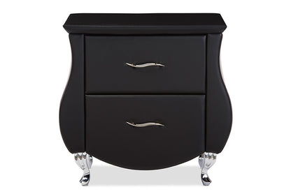 Baxton Studio - Erin Nightstand - BBT3116-Black-NS view 4