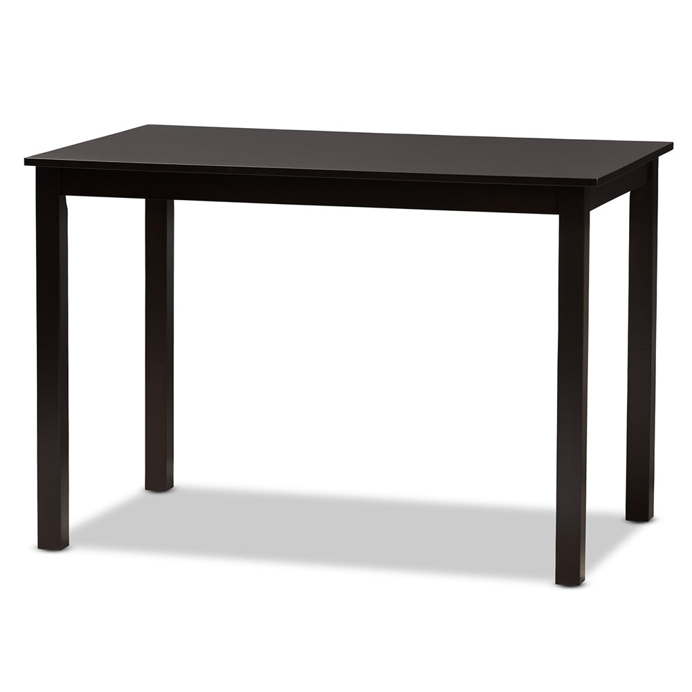 Baxton Studio - Erion Dining Set in Dark Brown - Erion-Dark Brown-5PC Dining Set view 3