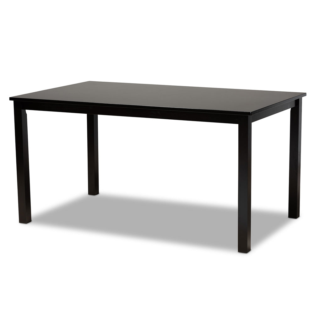 Baxton Studio - Erion Dining Set in Dark Brown - Erion-Dark Brown-7PC Dining Set view 3