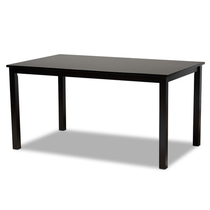 Baxton Studio - Erion Dining Set in Dark Brown - Erion-Dark Brown-7PC Dining Set view 3