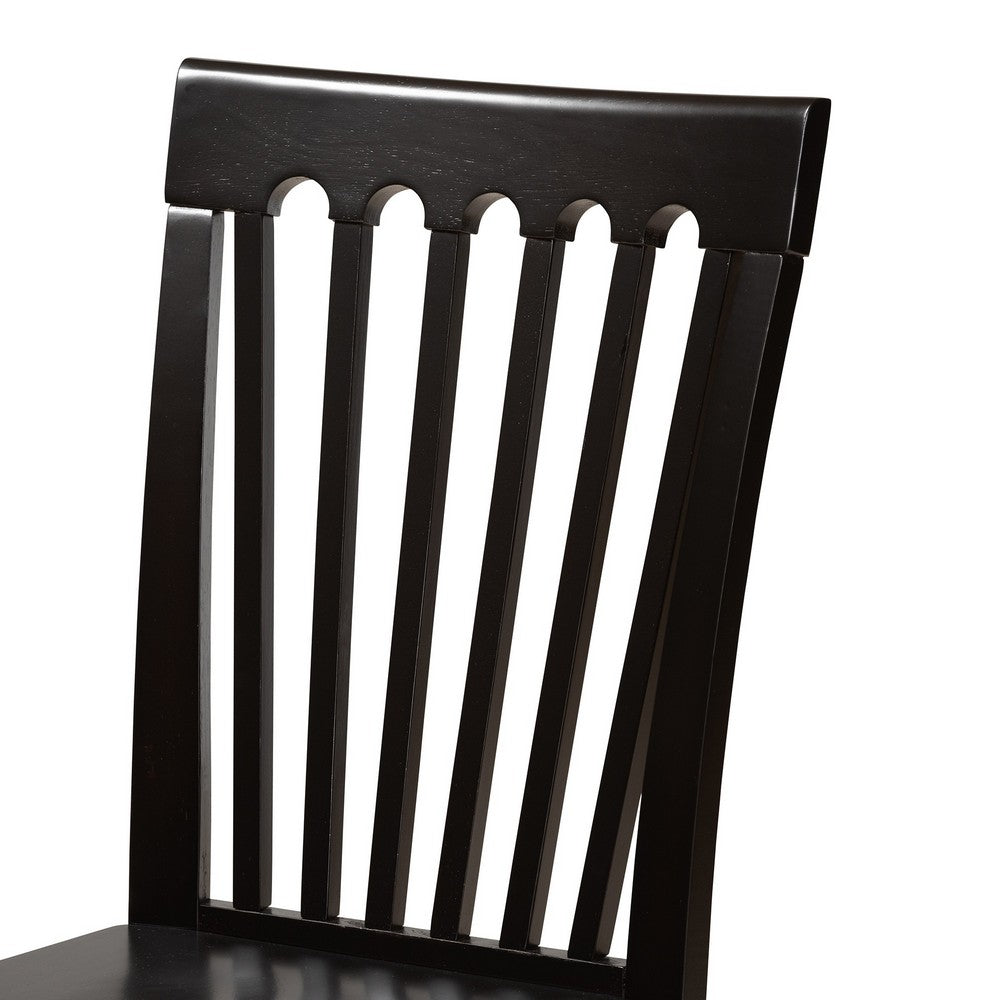 Baxton Studio - Erion Dining Set in Dark Brown - Erion-Dark Brown-7PC Dining Set view 5