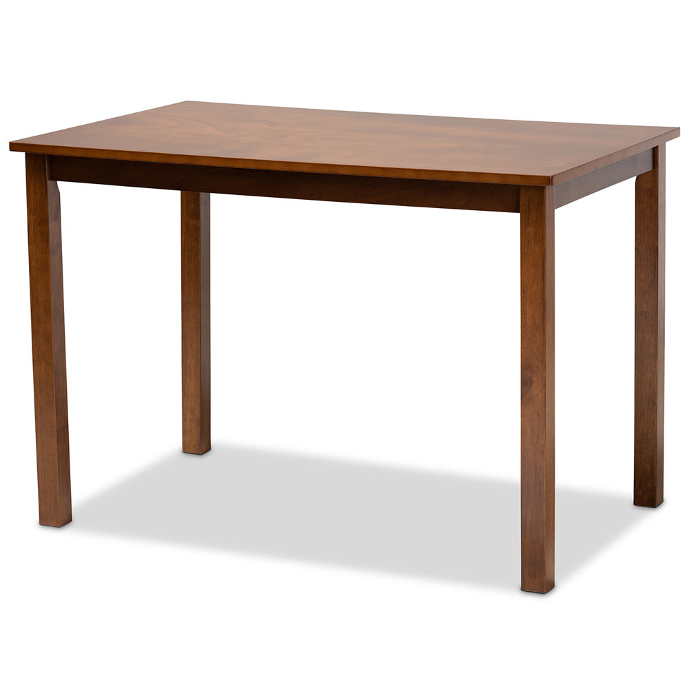 Baxton Studio - Erion Dining Set in Walnut Brown - Erion-Walnut-5PC Dining Set view 3