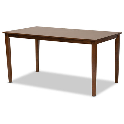 Baxton Studio - Erion Dining Set in Walnut Brown - Erion-Walnut-7PC Dining Set view 3