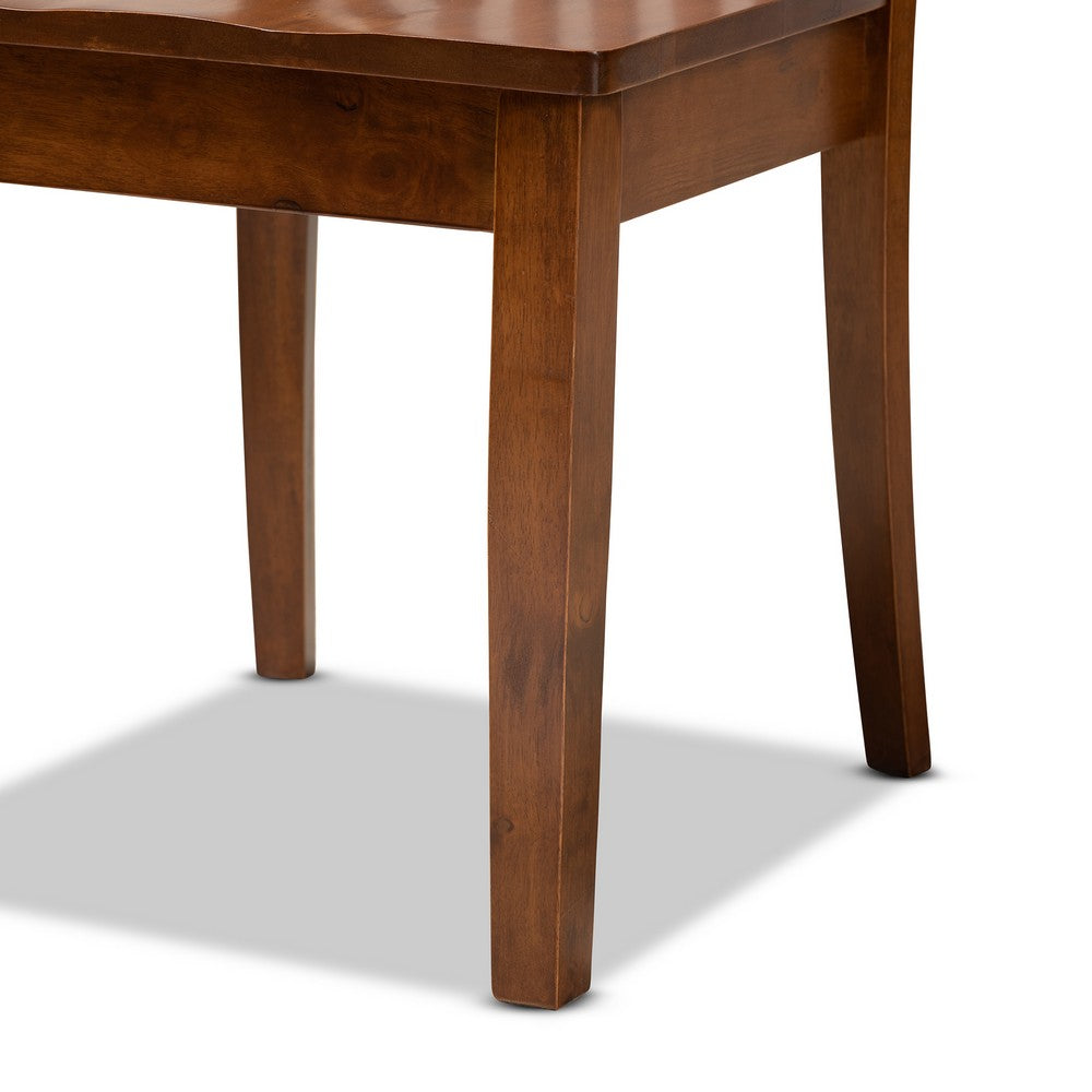 Baxton Studio - Erion Dining Set in Walnut Brown - Erion-Walnut-7PC Dining Set view 6