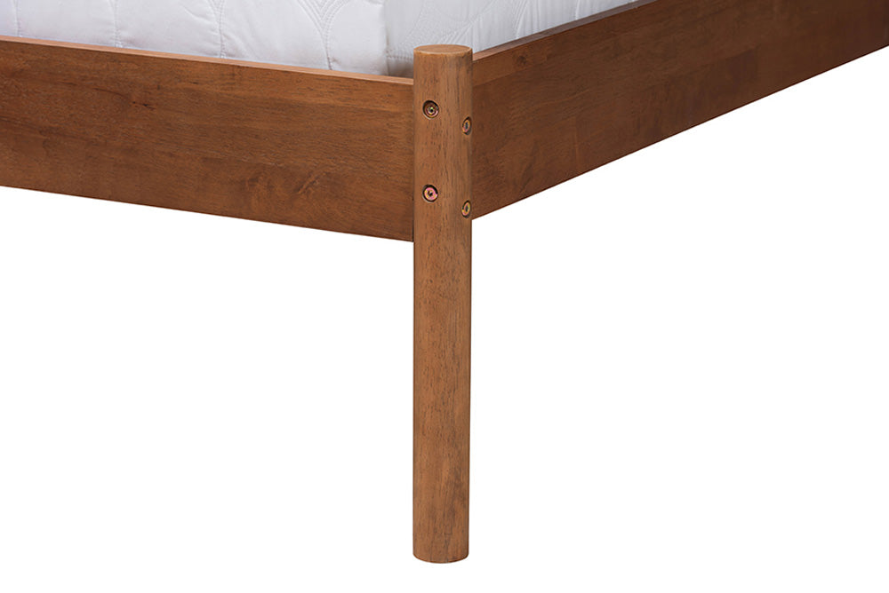 Baxton Studio - Estela Queen Size Bed - MG0220-1-Grey Weaved/Walnut-Queen view 6