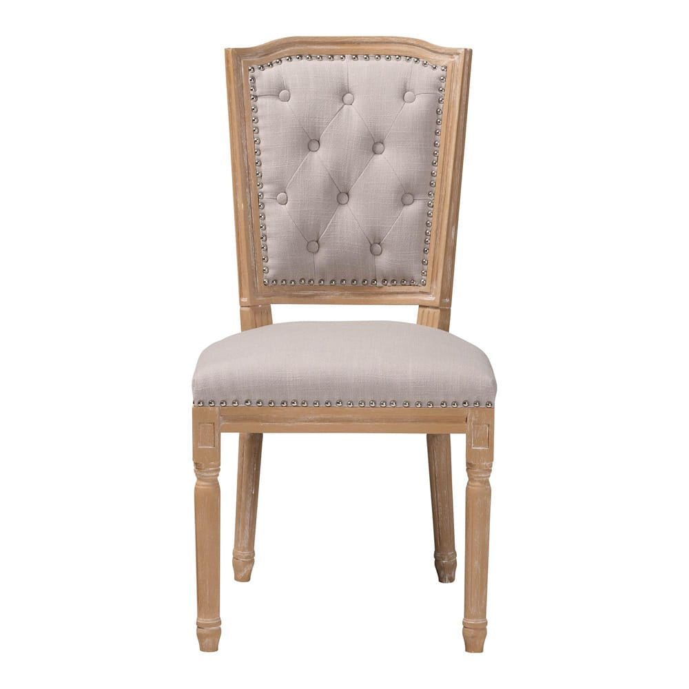 Baxton Studio - Estelle Dining Chair in Beige - TSF-9341 view 2