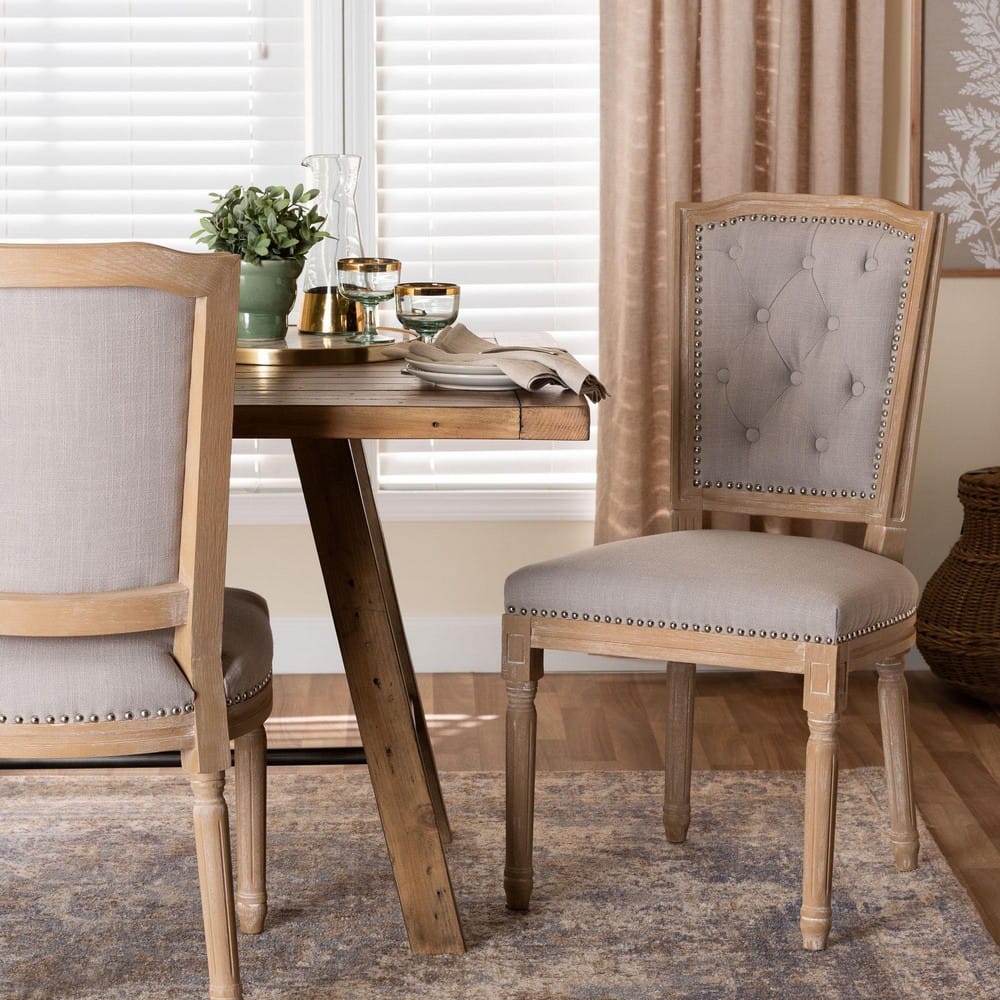 Baxton Studio - Estelle Dining Chair in Beige - TSF-9341 view 8