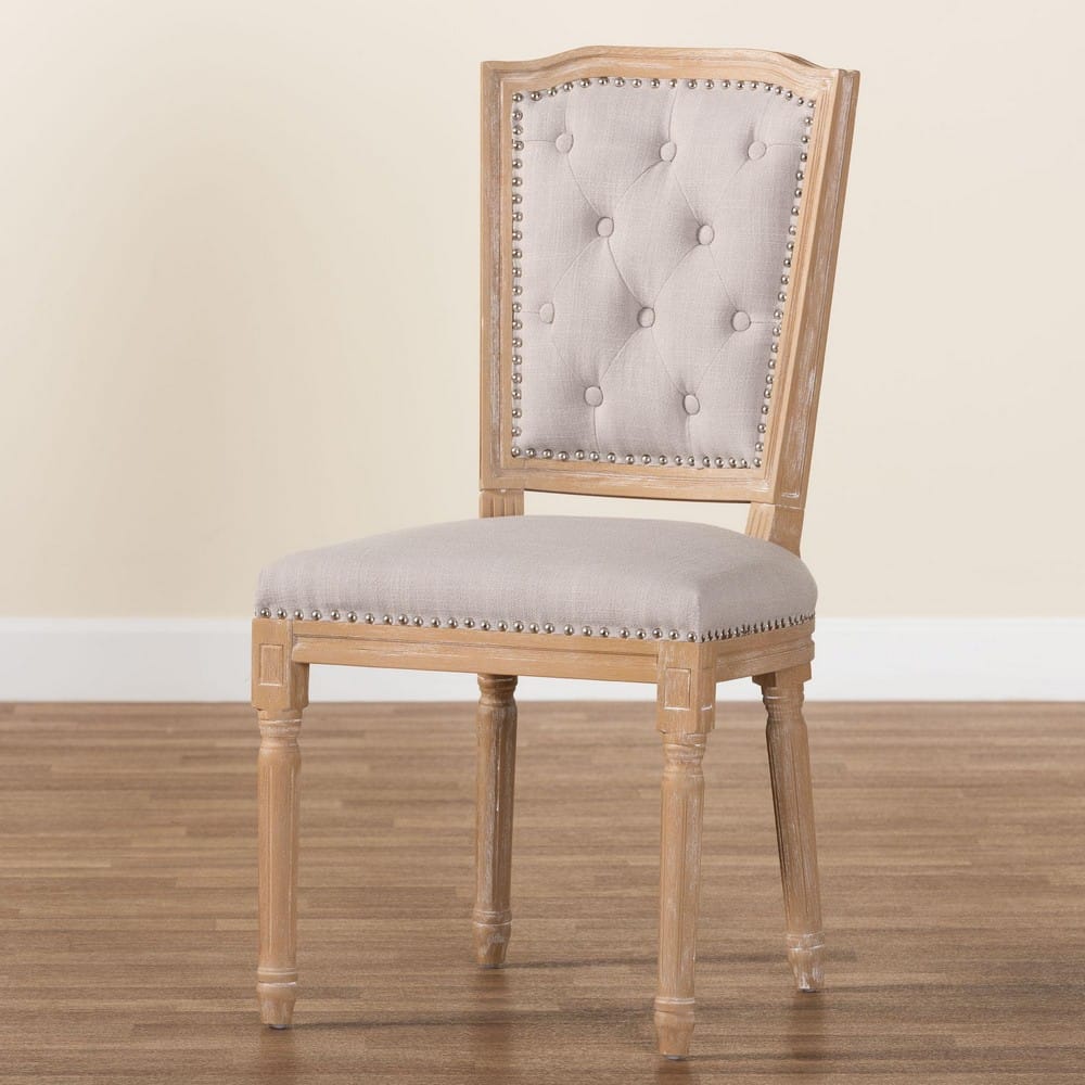 Baxton Studio - Estelle Dining Chair in Beige - TSF-9341 view 9